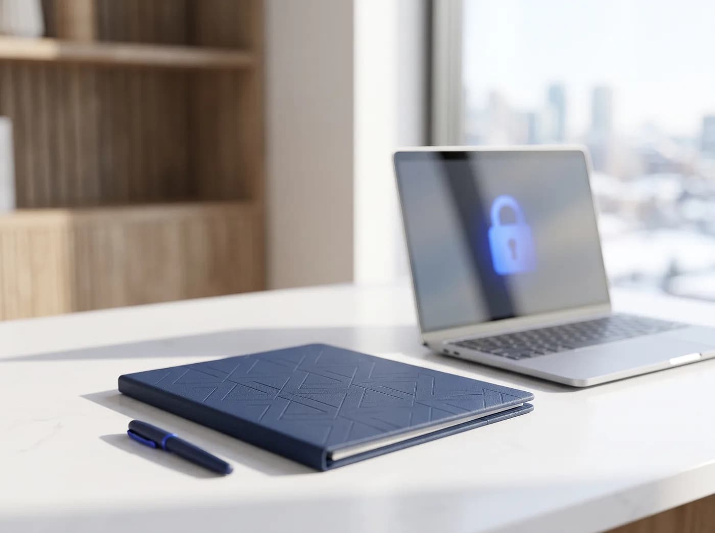 A padlock resting on a stack of documents